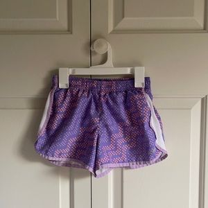 Girls Purple athletic shorts w/ polka dot pattern!